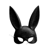 MASCARA CONEJO GLITTER NEGRO X3